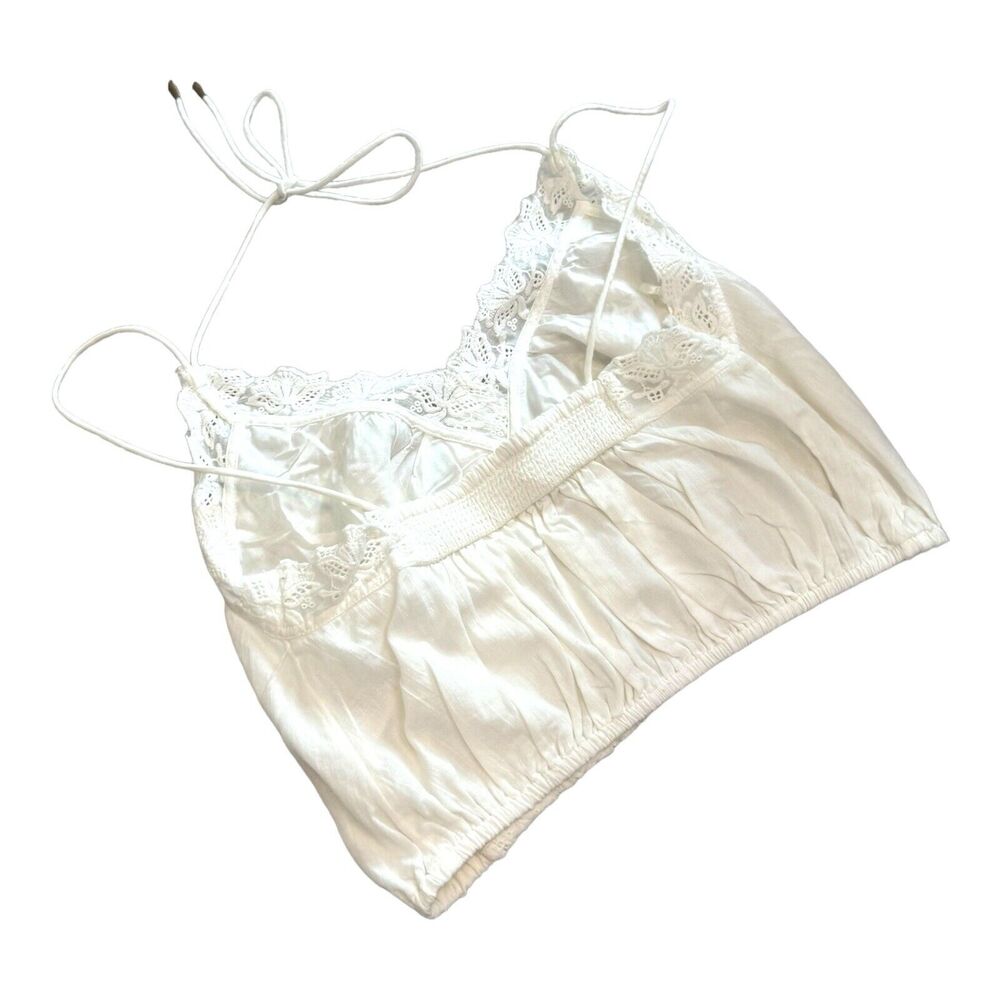 Free People White Lace Cami Crop Top - Picture 9 of 12